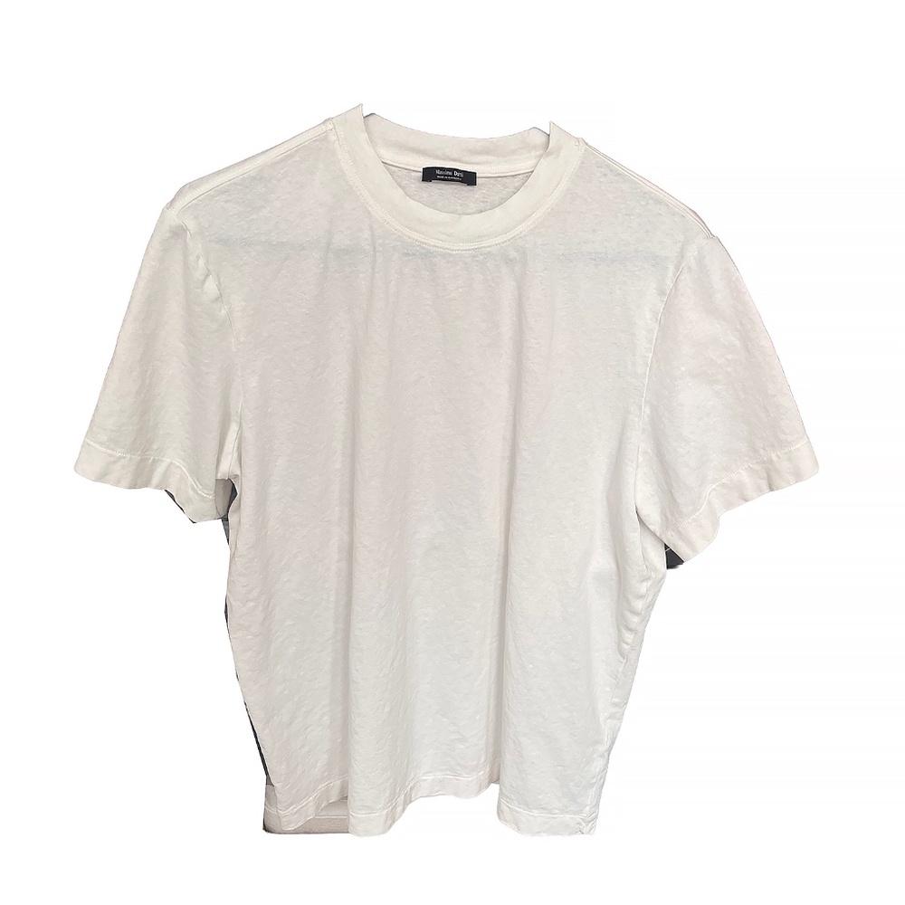 Massimo Dutti  2 white short-sleeve t-shirts